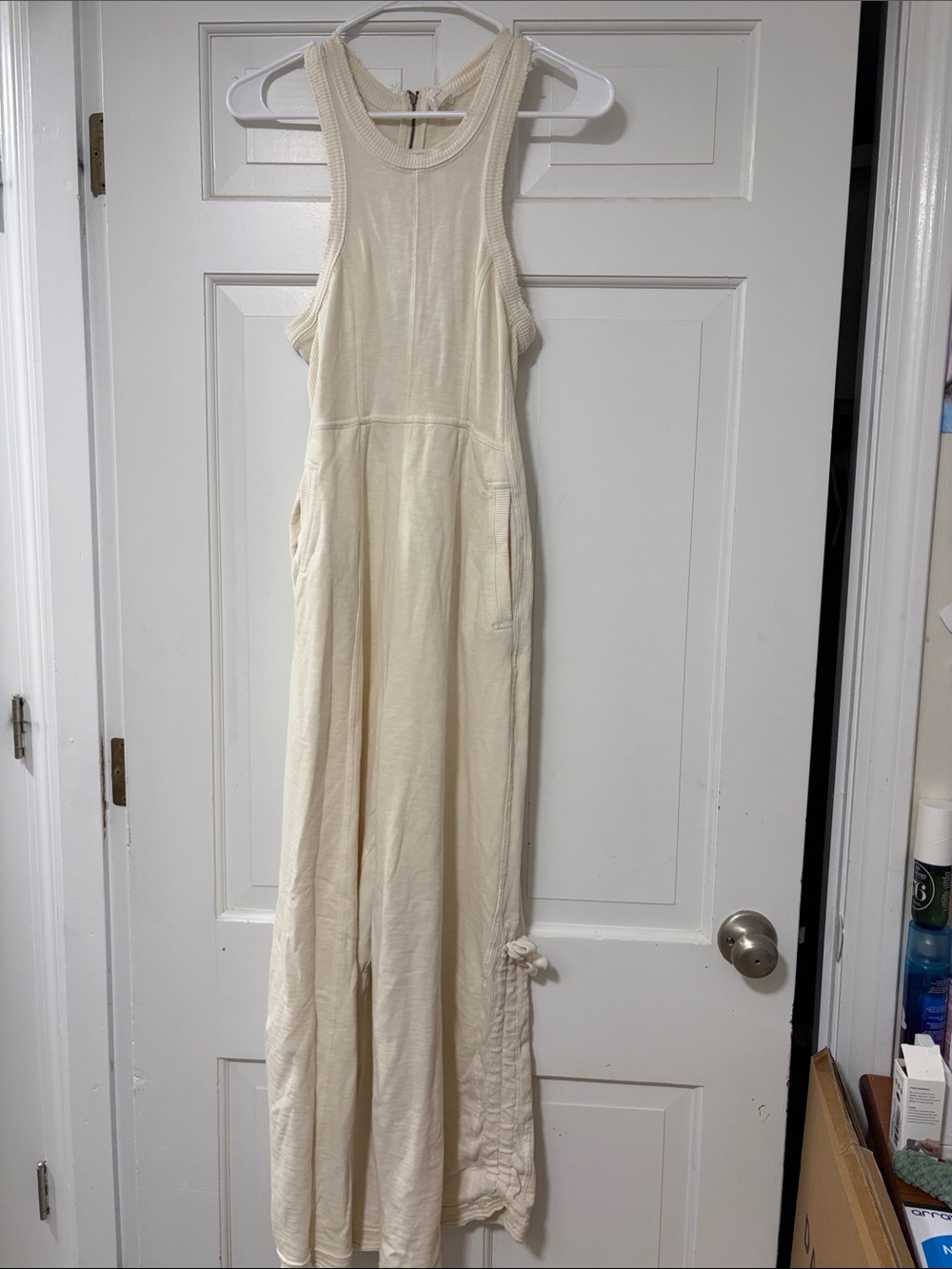 Daily practice from anthropology Women’s Cream Sleeveless romper size xxs